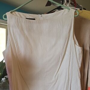 Ralph Lauren White Sleeveless Midi Dress